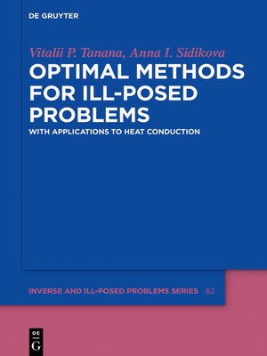 cover image of Optimal Methods for Ill-Posed Problems